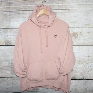 DIVIDED | Unisex Pink Hoodie w/ Heart Size XL